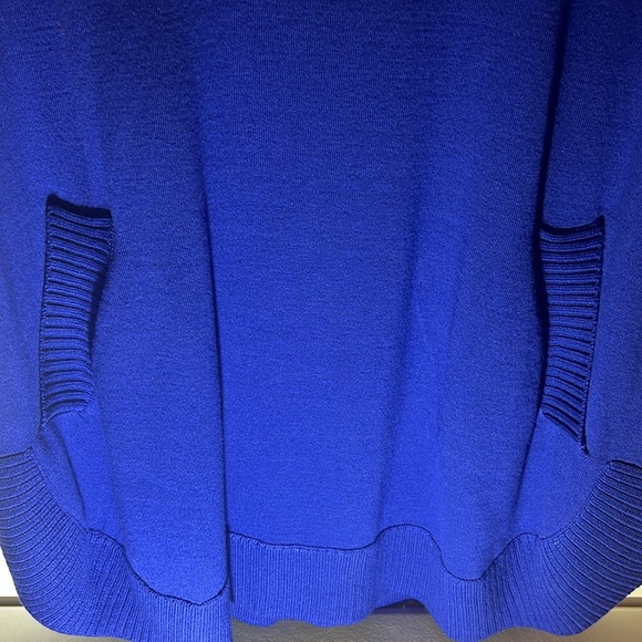 MAX STUDIO Pullover Sweater Size 2X Big Pockets, Oversized, Cobalt Blue, NWT - Picture 5 of 5